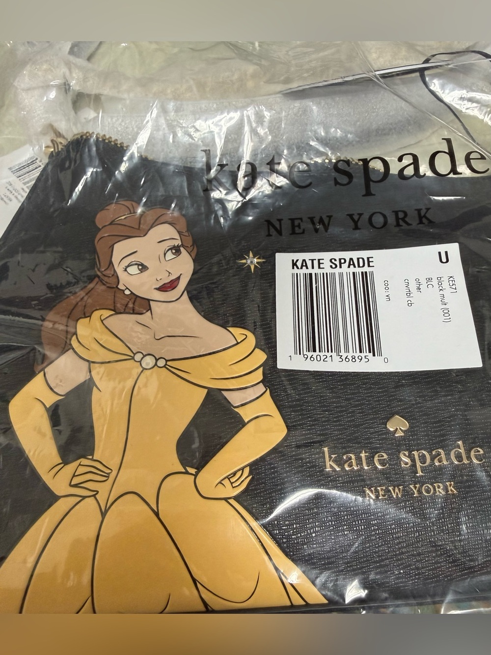 Kate Spade x Disney Black Belle Chain Convertible Crossbody Bag *NWT - Picture 7 of 12